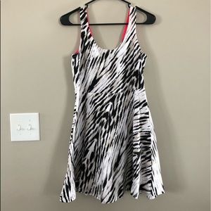 Black and White Animal Print Express Dress
